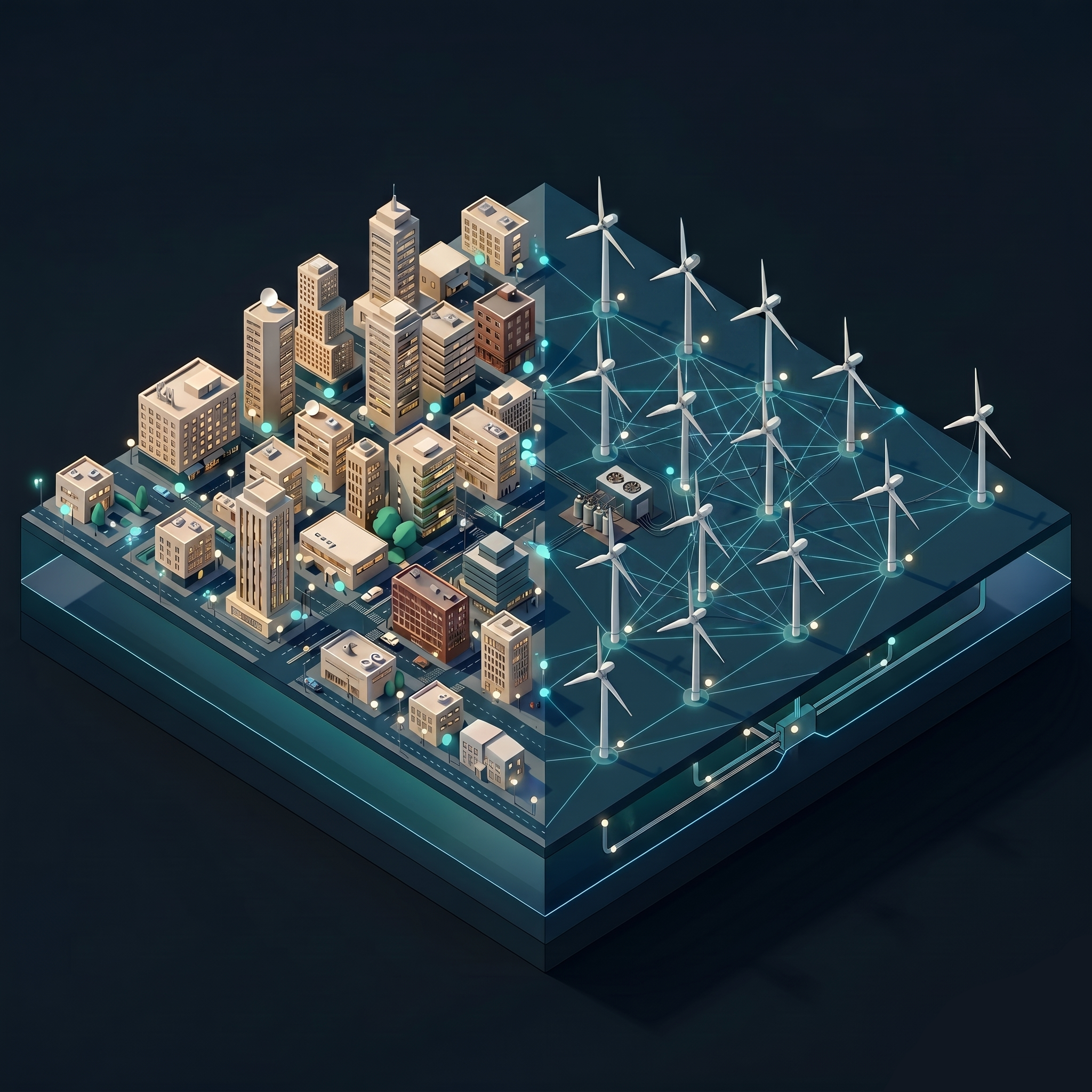 Composite view of the local sensor network and connected city blocks