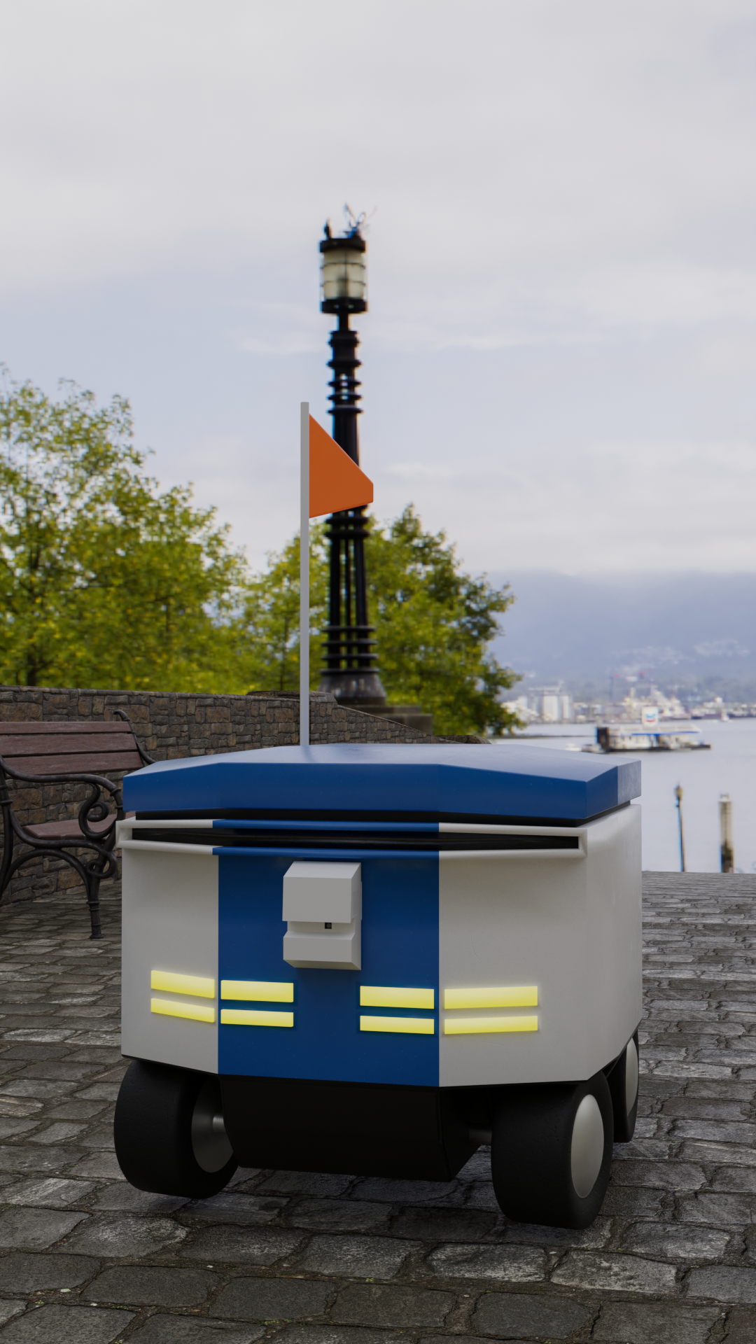 Robot with sensor visualization